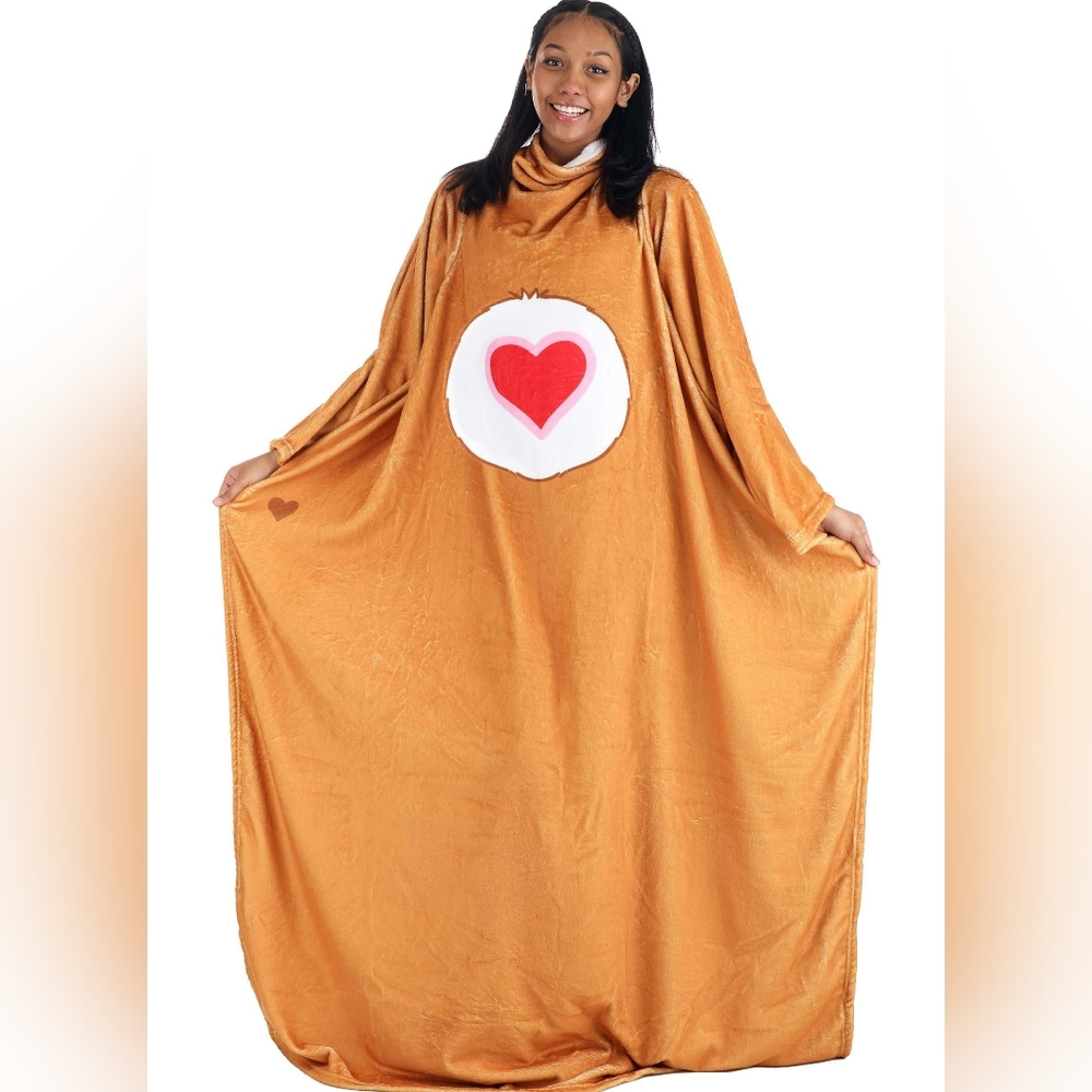 3 for $30 Care Bears Tenderheart Bear Wearable Plush Throw Blanket OSFM New